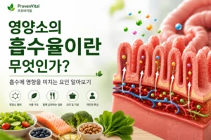 영양소의 흡수율과 흡수에 영향을 미치는 주요 요인