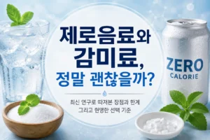 제로음료와 감미료의 장점과 한계를 다룬 대표 이미지